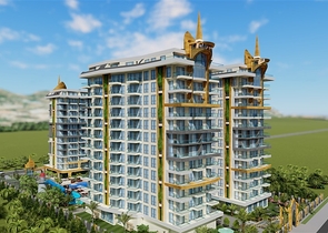 Квартира в шикарном комплексе на первой береговой линии в Махмутларе