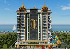 Квартира планировкой 1+1 в современном комплексе в Махмутларе