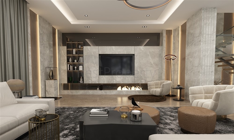 Проект элитных вил 5+1 в центре Алании с шикарным панорамным видом