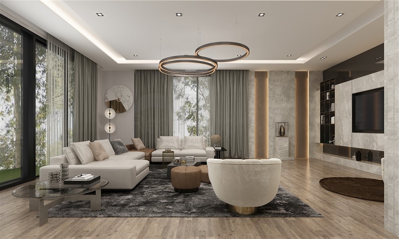 Проект элитных вил 5+1 в центре Алании с шикарным панорамным видом