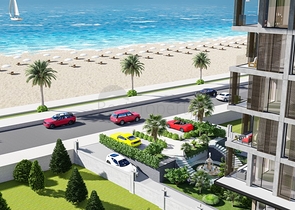  Квартира 1+1 на берегу моря в районе Оба