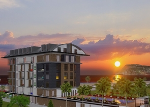  Квартира 1+1 на берегу моря в районе Оба