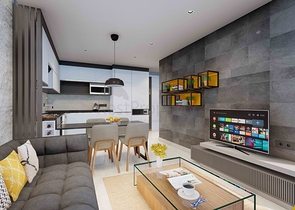 Квартира 1+1 в 550 м от моря в центре Алании