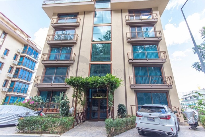 Садовый дуплекс 3+1 с видом на море в районе Каргыджак