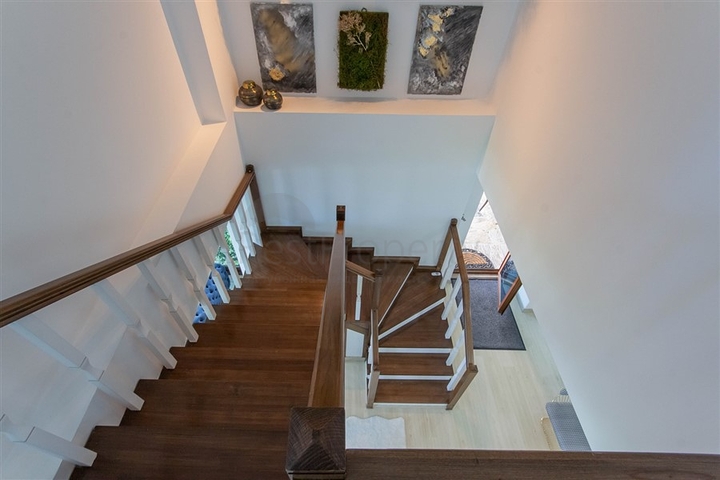 Садовый дуплекс 3+1 с видом на море в районе Каргыджак