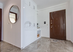 Садовый дуплекс 3+1 с видом на море в районе Каргыджак