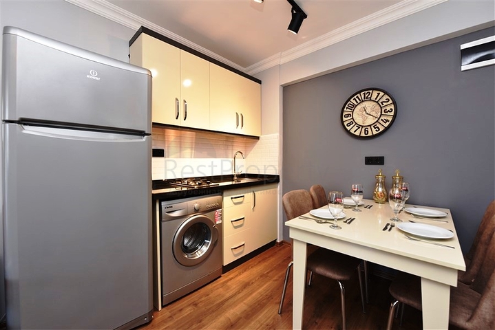 Меблированная квартира 1+1 в районе Оба в шаговой доступности от моря