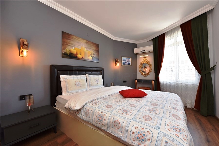 Меблированная квартира 1+1 в районе Оба в шаговой доступности от моря