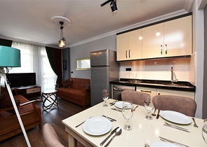 Меблированная квартира 1+1 в районе Оба в шаговой доступности от моря