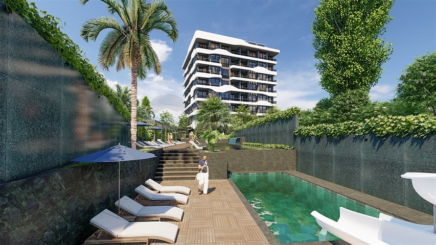 Двухкомнатная квартира в районе Авсаллар