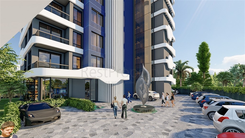 Двухкомнатная квартира в районе Авсаллар