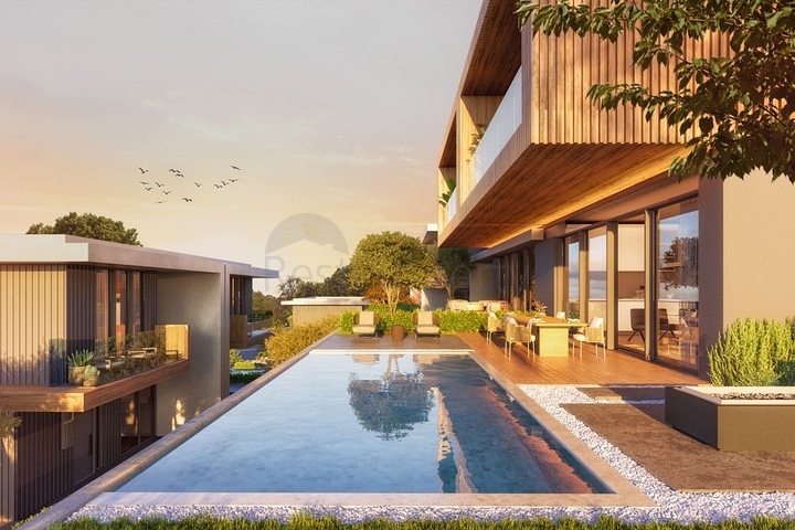 Виллы в современном стиле с видом на озеро.