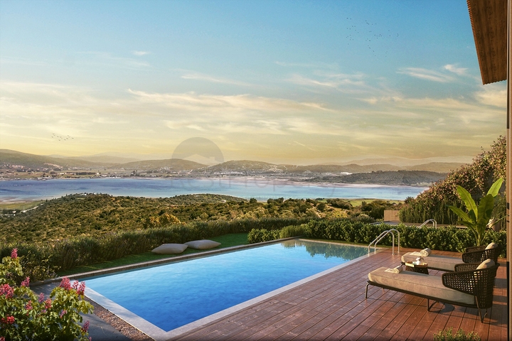 Виллы в современном стиле с видом на озеро.