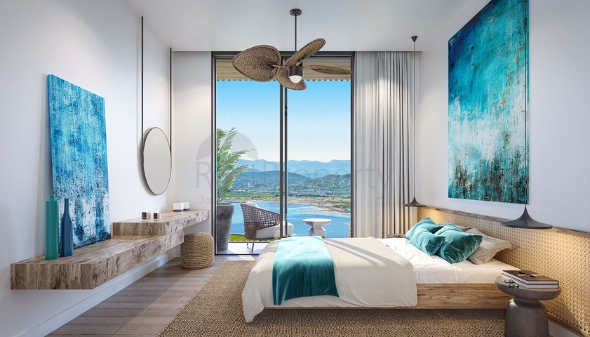 Виллы в современном стиле с видом на озеро.