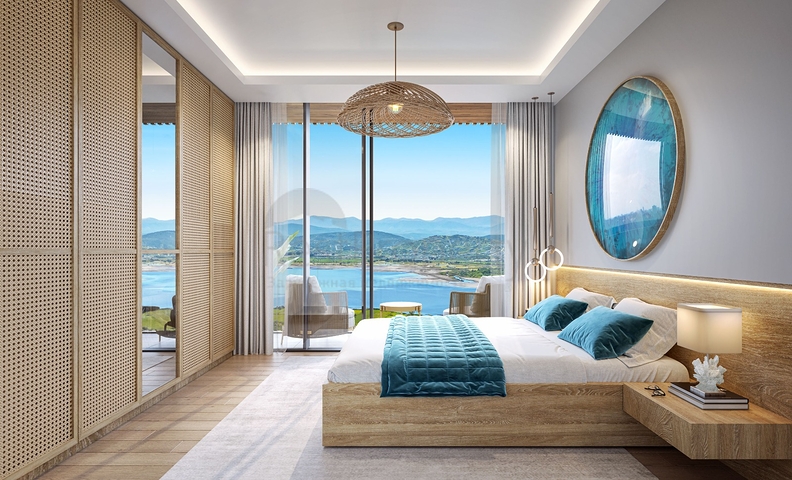 Виллы в современном стиле с видом на озеро.