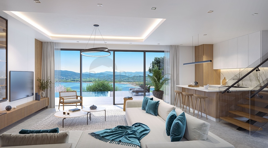 Виллы в современном стиле с видом на озеро.