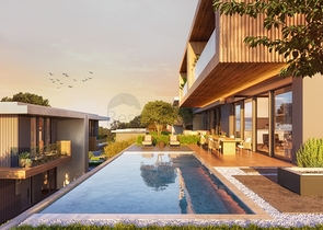 Виллы в современном стиле с видом на озеро.