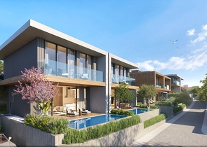 Виллы в современном стиле с видом на озеро.