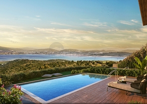 Виллы в современном стиле с видом на озеро.