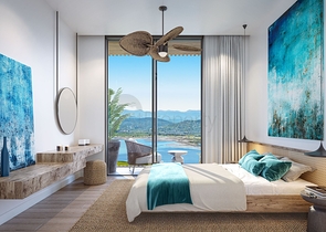 Виллы в современном стиле с видом на озеро.