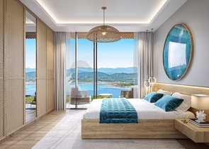 Виллы в современном стиле с видом на озеро.