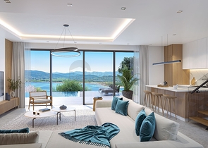 Виллы в современном стиле с видом на озеро.