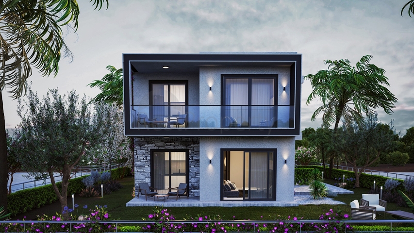 Идеальный комплекс апартаментов, окружённый пышной зеленью.