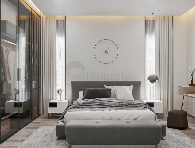 Идеальный комплекс апартаментов, окружённый пышной зеленью.