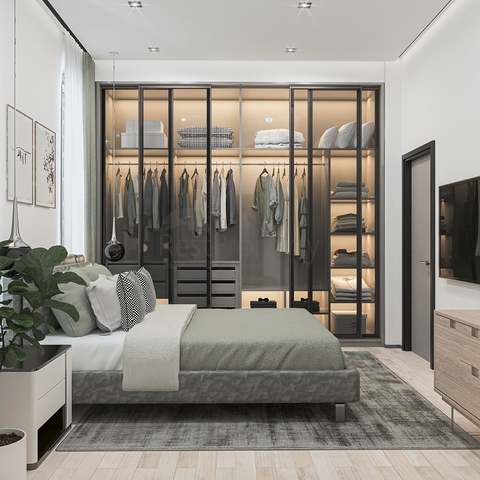 Идеальный комплекс апартаментов, окружённый пышной зеленью.