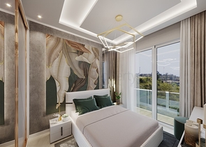 Комплекс с круглогодичной инфраструктурой в зеленом районе Демирташ