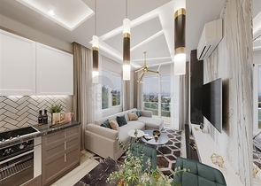 Комплекс с круглогодичной инфраструктурой в зеленом районе Демирташ