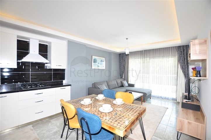 Меблированная квартира 1+1 с видом на хвойный лес в Каргыджак