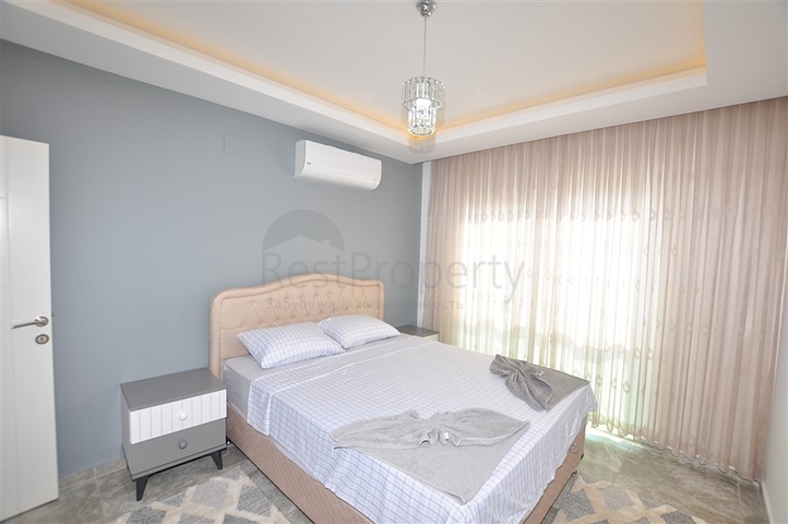 Меблированная квартира 1+1 с видом на хвойный лес в Каргыджак