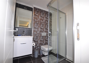 Меблированная квартира 1+1 с видом на хвойный лес в Каргыджак