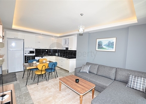 Меблированная квартира 1+1 с видом на хвойный лес в Каргыджак