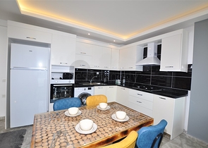 Меблированная квартира 1+1 с видом на хвойный лес в Каргыджак