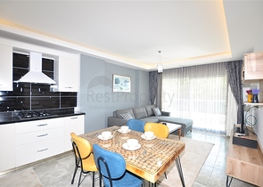 Меблированная квартира 1+1 с видом на хвойный лес в Каргыджак