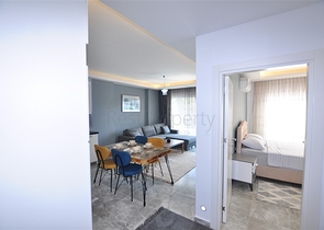 Меблированная квартира 1+1 с видом на хвойный лес в Каргыджак