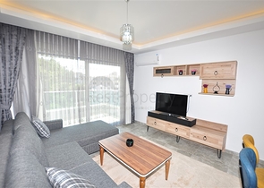 Меблированная квартира 1+1 с видом на хвойный лес в Каргыджак