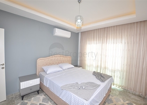 Меблированная квартира 1+1 с видом на хвойный лес в Каргыджак