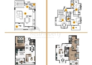 Пентхаусы 3+1 от застройщика в центре Алании