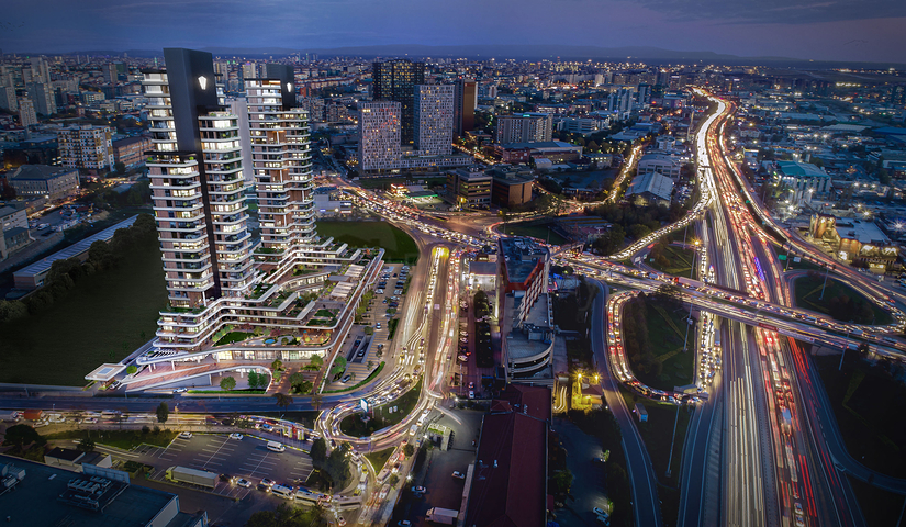 Проект с котлована с идеальной транспортной развязкой