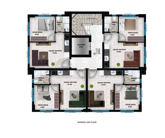 Новый проект в центре района Оба