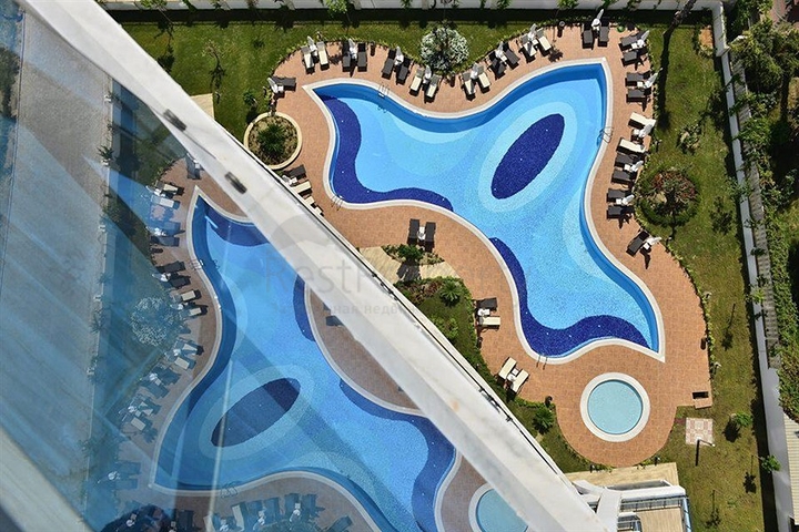 Квартира 1+1 с видом на море в комплексе с отельной инфраструктурой