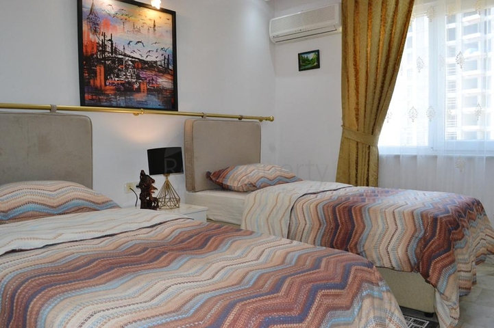 Квартира 2+1 с видом на море в районе Махмутлар