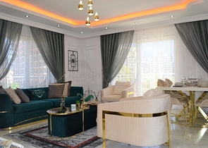 Квартира 2+1 с видом на море в районе Махмутлар