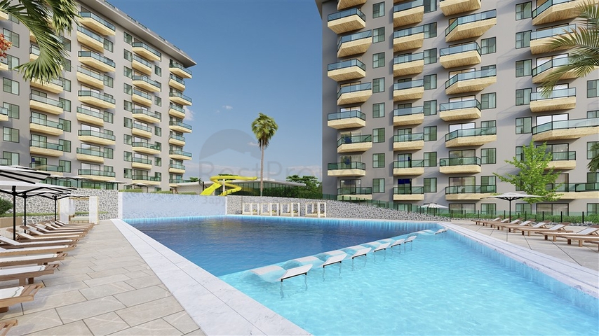 Квартира планировкой 1+1 в новом строящемся доме в районе Авсаллар