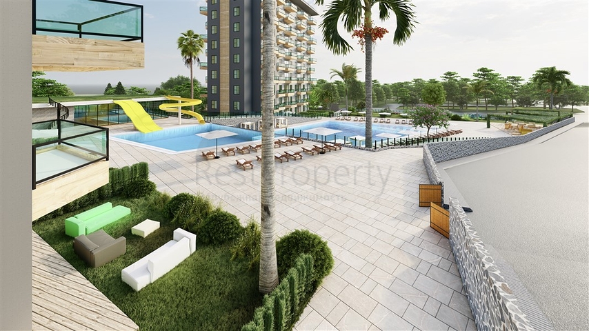 Квартира планировкой 1+1 в новом строящемся доме в районе Авсаллар