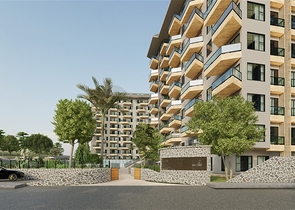 Квартира планировкой 1+1 в новом строящемся доме в районе Авсаллар