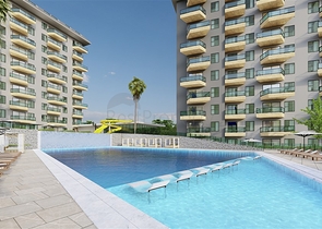 Квартира планировкой 1+1 в новом строящемся доме в районе Авсаллар